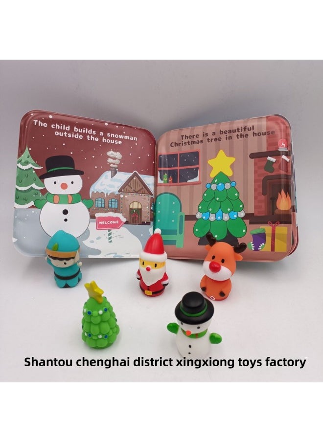 Cartoon Finger Puppet Doll Baby Puzzle Bath Story Book Set Parent-child Interactive Toys-Color:Ocean Animal Finger Doll + Story Bath Book  - Image 5