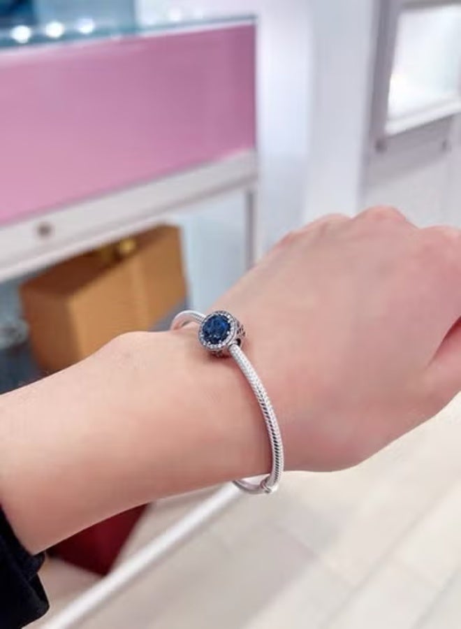 Chomel Women's Classic Fashion Sapphire 925 Silver Snake Chain Bracelet - Image 2