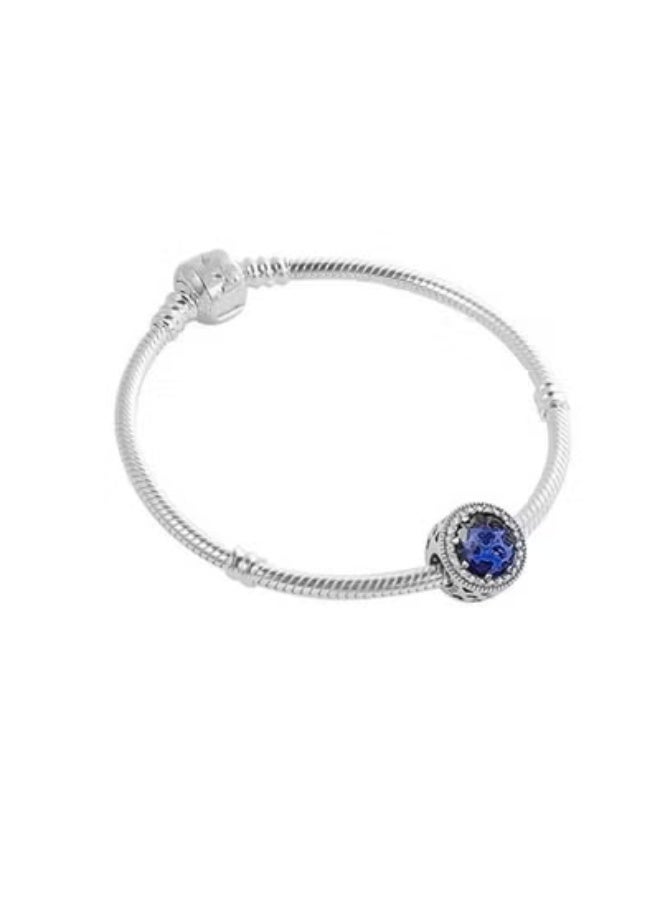 Chomel Women's Classic Fashion Sapphire 925 Silver Snake Chain Bracelet - Image 1