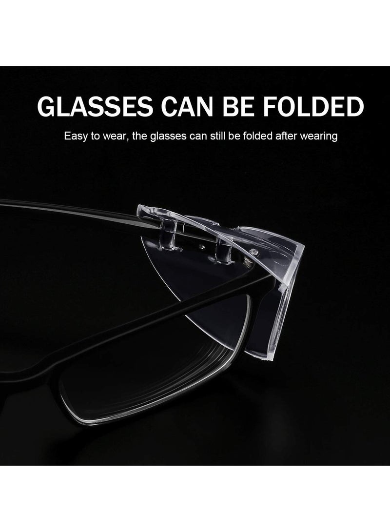 Generic 2 Pairs Of Goggles With Side Safety Shields, Transparent Glasses For One Foot, Suitable For Small To Large Glasses - Image 4