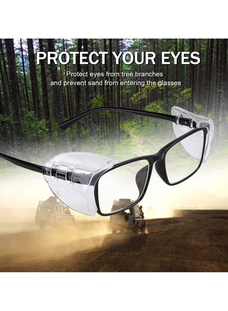 Generic 2 Pairs Of Goggles With Side Safety Shields, Transparent Glasses For One Foot, Suitable For Small To Large Glasses - Image 2