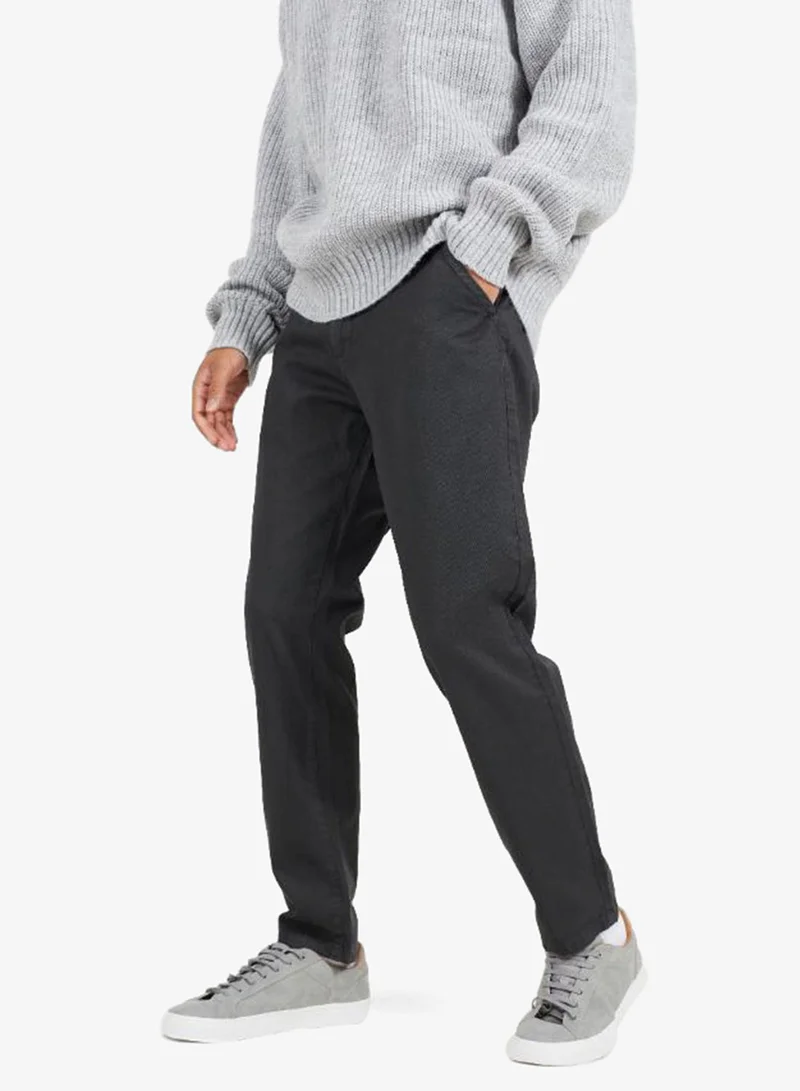 BRAVE SOUL MENS COTTON CHINO FIXED BUTTON WAIST WITH ZIP FLY X2 BACK POCKETS, X2 FRONT POCKETS