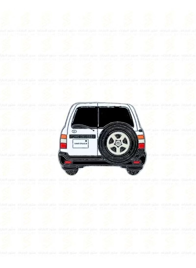 Generic 5-Pieces White Land Cruiser Rear View Pin – Car Sticker for SUV Fans & Collectors for Bags, Jackets, and Clothing Mobile, I pad, Backpacks, and Collectors Walls, Doors, Cars & Laptops  - Image 5