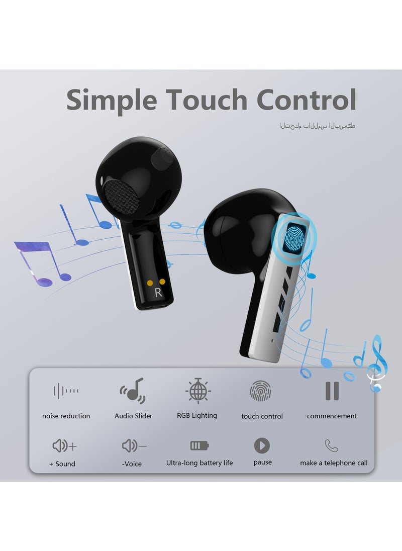 بلاك شارك - سماعة أذن Black Shark T11 مع وضع زمن الوصول المنخفض، وغطاء منزلق مع صوت "SHING"، وإضاءة RGB، ووقت تشغيل لمدة 30 ساعة وتقليل ضوضاء المكالمات ENC - رمادي - Image 1