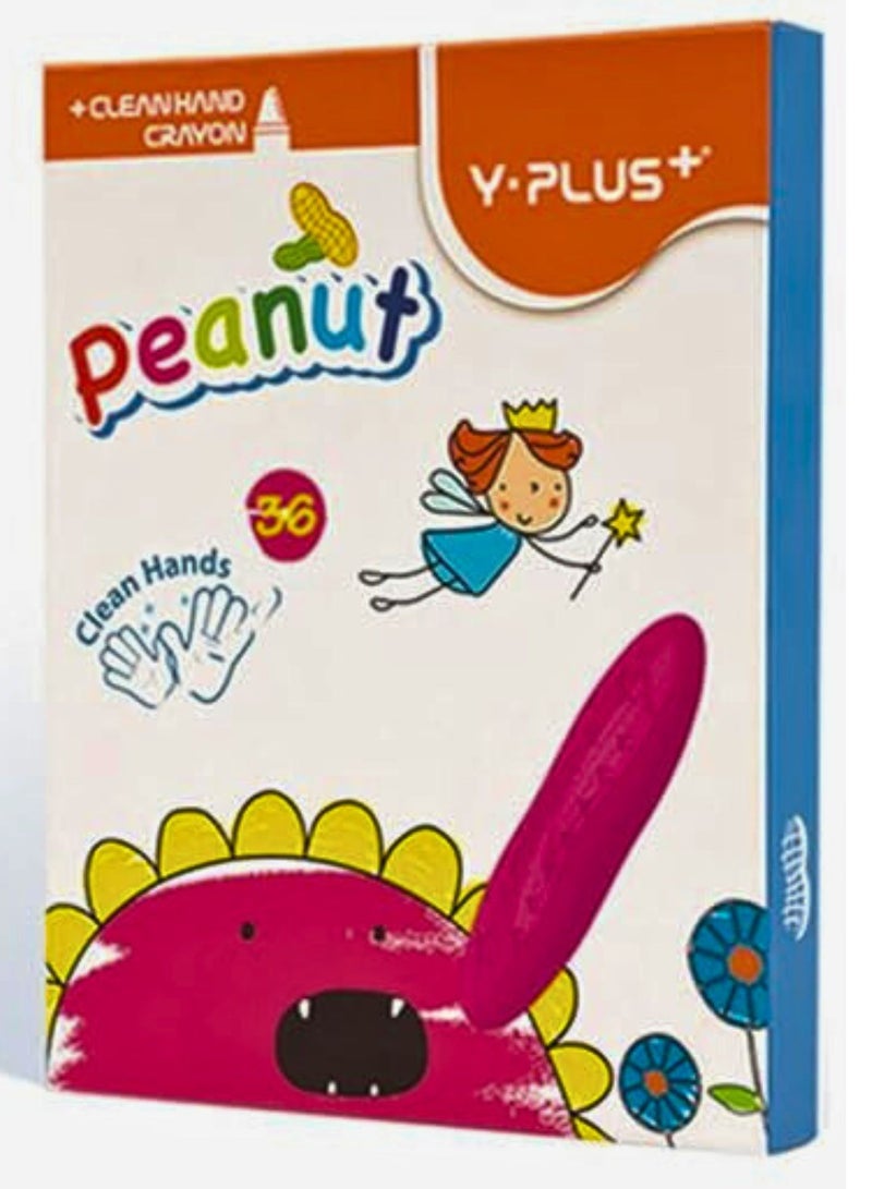 YPLUS Peanut Crayons for Kids, 36 Colors Washable Toddler Crayons, Non-Toxic Baby Crayons for ages 2-4, 1-3, 4-8, Coloring Art Supplies Christmas Stocking Stuffers for Kids Toddler - Image 1