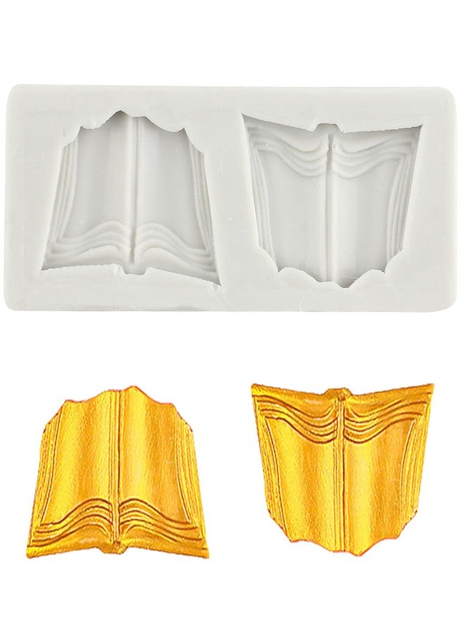 MINFEIDMS Book Silicone Molds Book Fondant Chocolate Mold for Cake Decoration Cupcake Topper Sugar Craft Chocolate Candy Gum Paste Polymer Clay - Image 1