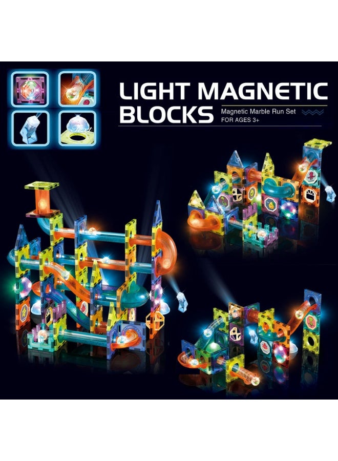 Deluxe 110 Pieces Magnetic Building Set for Children, Luminous Magnetic Blocks Game, STEM and Creative Educational Game for Boys and Girls, Age 3-12 Years Great Gift Idea - Image 2