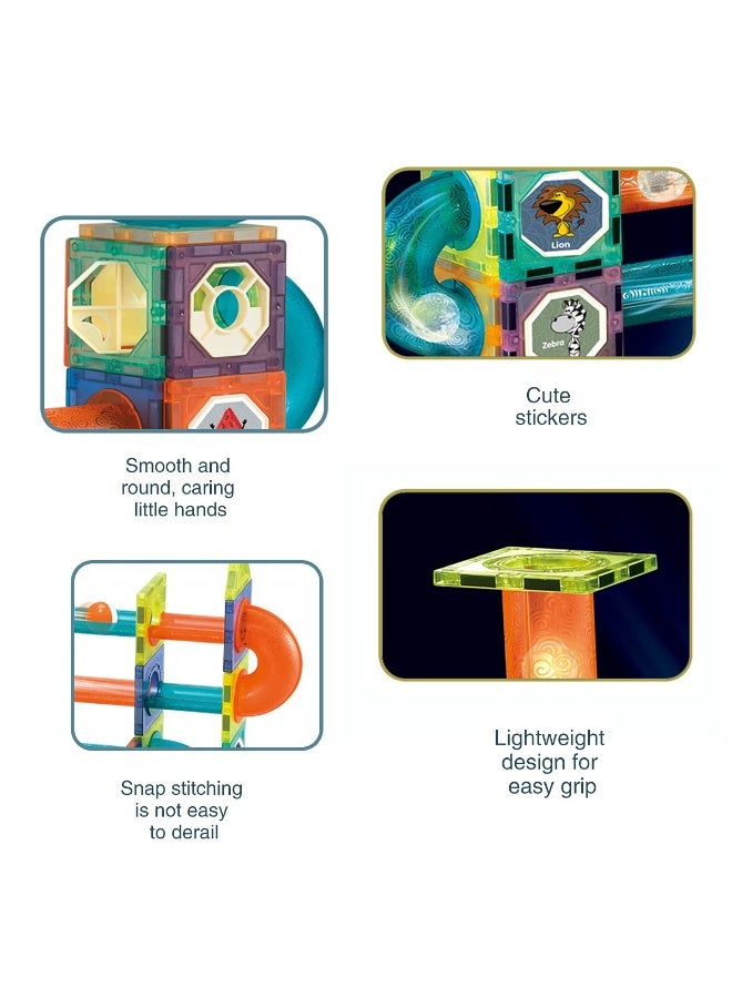 Deluxe 110 Pieces Magnetic Building Set for Children, Luminous Magnetic Blocks Game, STEM and Creative Educational Game for Boys and Girls, Age 3-12 Years Great Gift Idea - Image 4