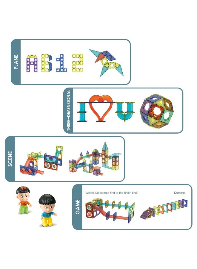 Deluxe 110 Pieces Magnetic Building Set for Children, Luminous Magnetic Blocks Game, STEM and Creative Educational Game for Boys and Girls, Age 3-12 Years Great Gift Idea - Image 5