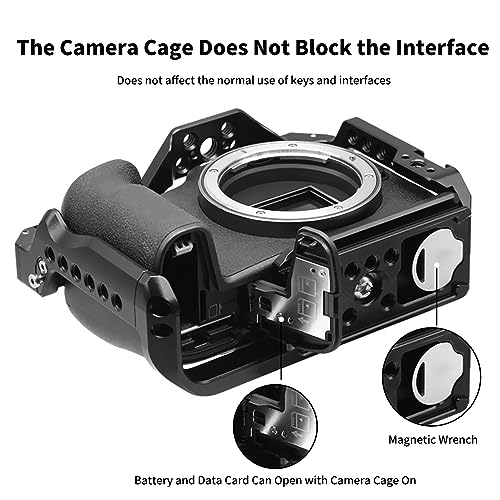 FUGASUN EOS R8 Camera Cage, EOS R8 Cage for Canon EOS R8 Camera Case Camera Rig Cold Shoe - Image 2