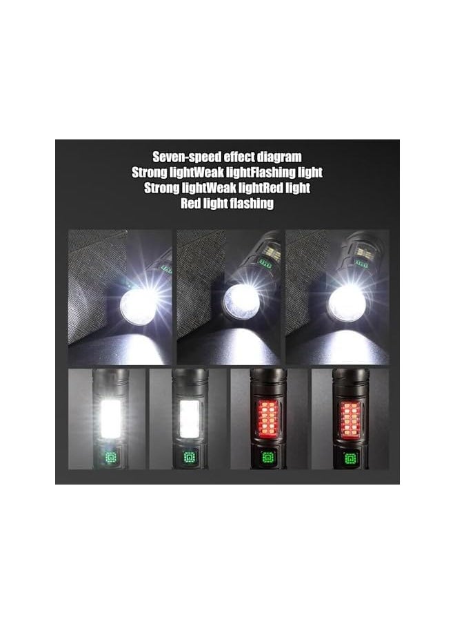 PROMASS promass (2Pack) Rechargeable Flashlight Led Torch light,2000 High Lumens Handled Flash Light, Long Lasting Tectitical Powerful Flashlights With Side Cob Light,5 Modes, Flashlight For Camping&Hiking  - Image 4