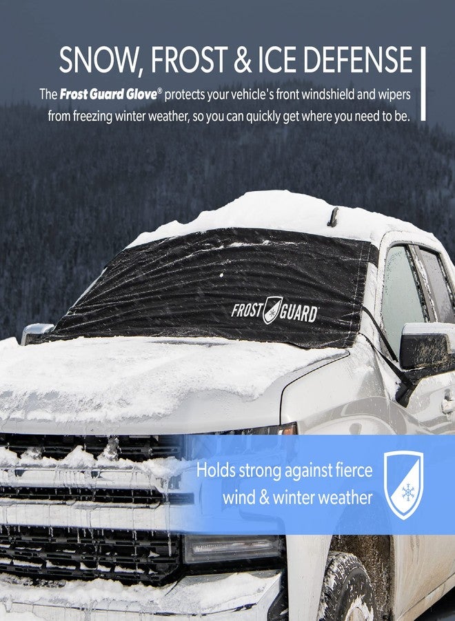 FrostGuard Glove | Car Windshield Cover for Ice and Snow - XL Size, Fits SUVs and Trucks - Features Elastic Loops, Security Panels + Storage Pouch - Black, Measures 68 x 41 Inches - Image 3