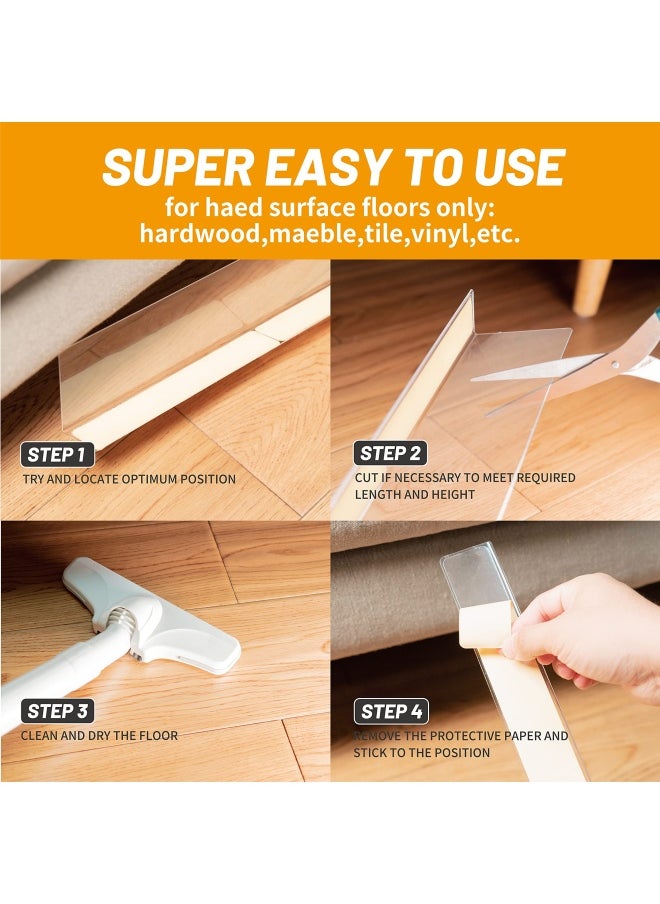 Generic - 4.1Cm High -   Clear Toy Blockers For Furniture - Stop Things From Going Under Couch Sofa Bed And Other Furniture - Suit For Hard Surface Floors Only 4.1Cm High - Image 1