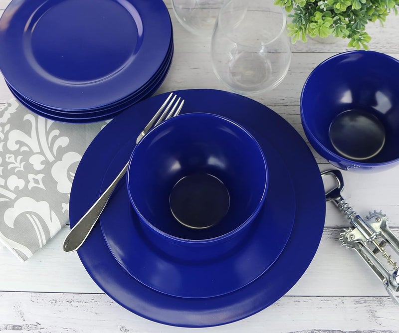 Reston Lloyd Calypso Basics Melamine Dinner Plate Set of 6 Indigo 11 71705set - Image 2