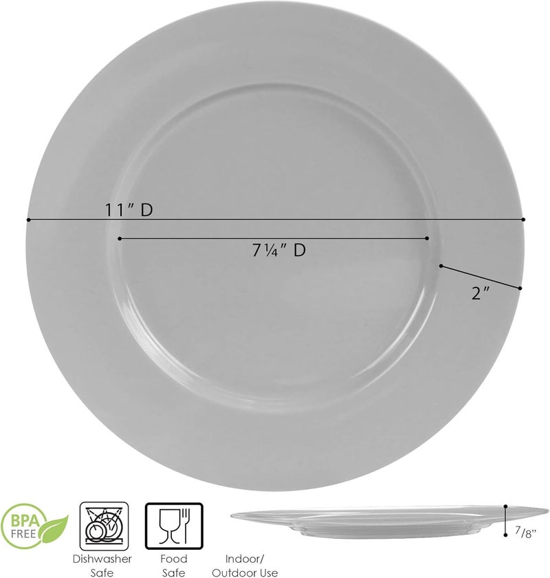 Reston Lloyd Calypso Basics Melamine Dinner Plate Set of 6 Indigo 11 71705set - Image 3
