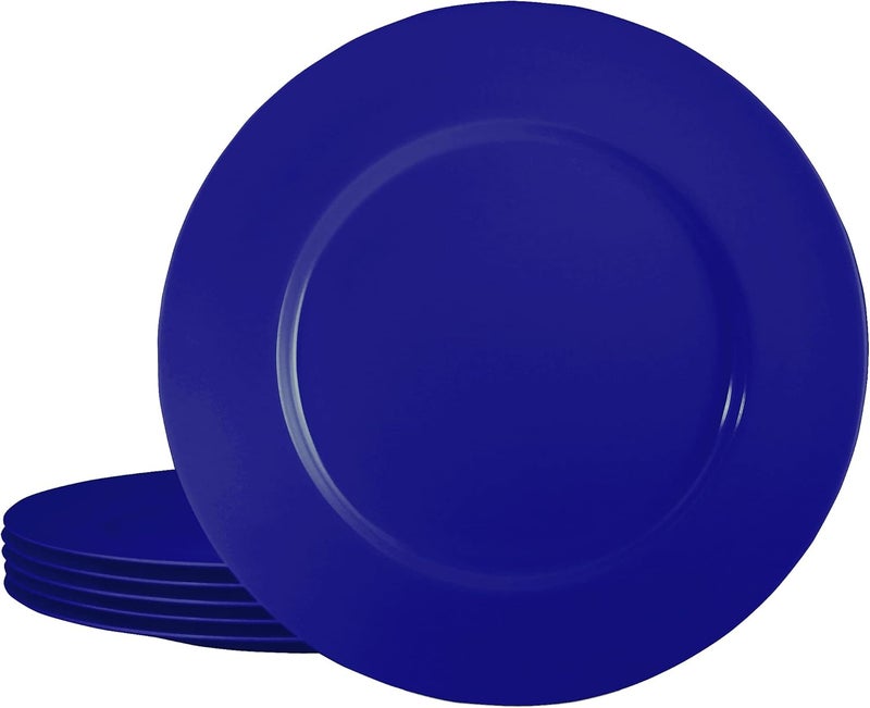 Reston Lloyd Calypso Basics Melamine Dinner Plate Set of 6 Indigo 11 71705set - Image 1