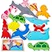 LovesTown Wooden Sea Animal Stacking Puzzles Chunky Montessori Jigsaw Toys for Kids Educational Preschool Learning Toys Toddler Birthday Gifts 12 PCS - Image 2