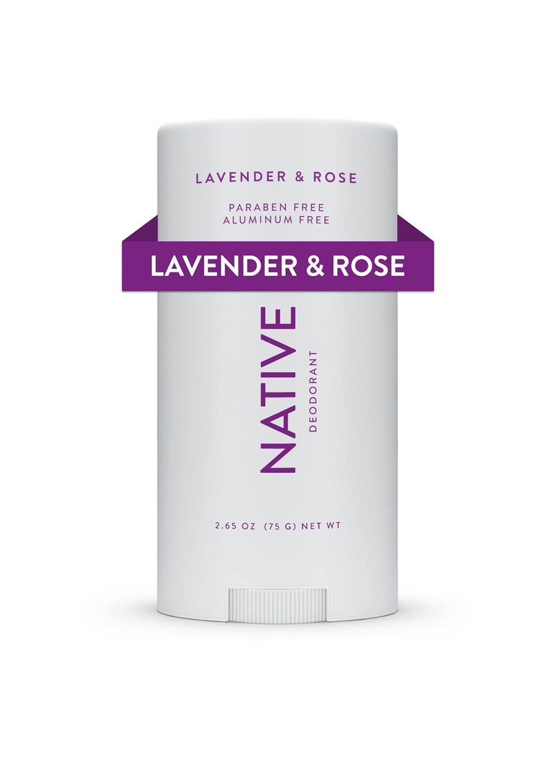 native Native Deodorant Contains Naturally Derived Ingredients, 72 Hour Odor Control | Deodorant for Women and Men, Aluminum Free with Baking Soda, Coconut Oil and Shea Butter | Lavender & Rose 