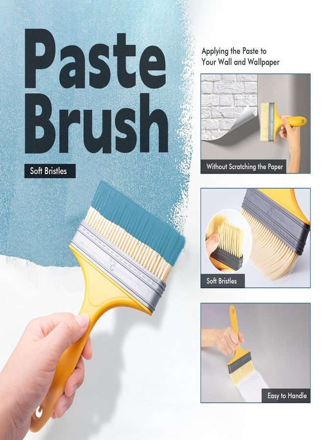 FOSHIO Wallpaper Smoothing Tools Kit, Wallpaper Tools with Squeegee Smoother, Seam Roller, Paste Brush, Wallpaper Smoothing Brush for Peel & Stick Wallpaper, Contact Paper, Window Film Application Kit - Image 3