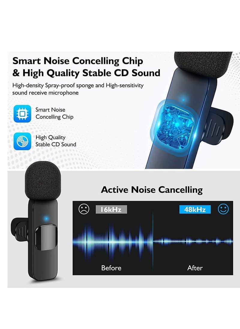 ELTRAZONE Professional Wireless Lavalier Microphone for iPhone, Android Phone, Camera - Recording Condenser Mic Ultra Low Delay, Lapel Noise canceling Mic for Video YouTube Interview Tiktok Vlog - Image 3