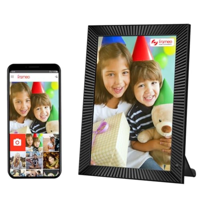 Frameo WiFi Digital Photo Frame, Electronic Picture Frame Motion Sensor Auto-Wake, IPS HD Touch Screen, Auto-Rotate, Instantly Share Photos Videos from Anywhere, Wall Mountable - Image 1