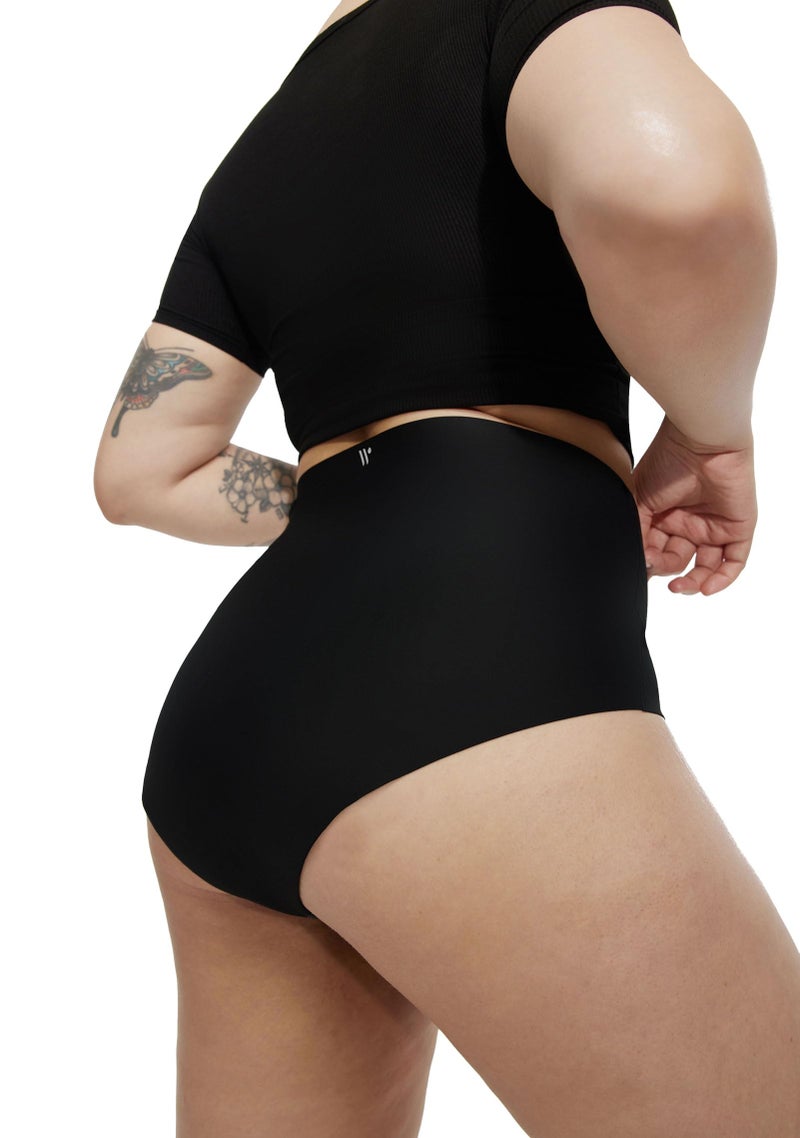 LEAKPROOF20 High Waist Ultimate Absorbency Incontinence Underwear for Women Holds 10 Tampons Period Underwear Heavy Flow Postpartum Leak Proof Panties 4XL5XL Black