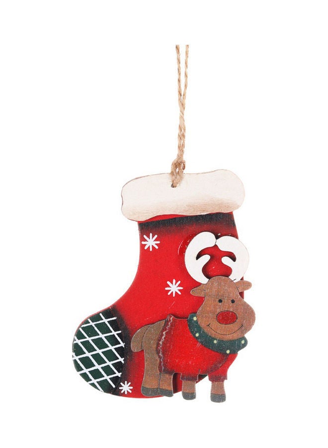 نيبمينينت زينة خشبية معلقة على شكل جورب كلاسيكي