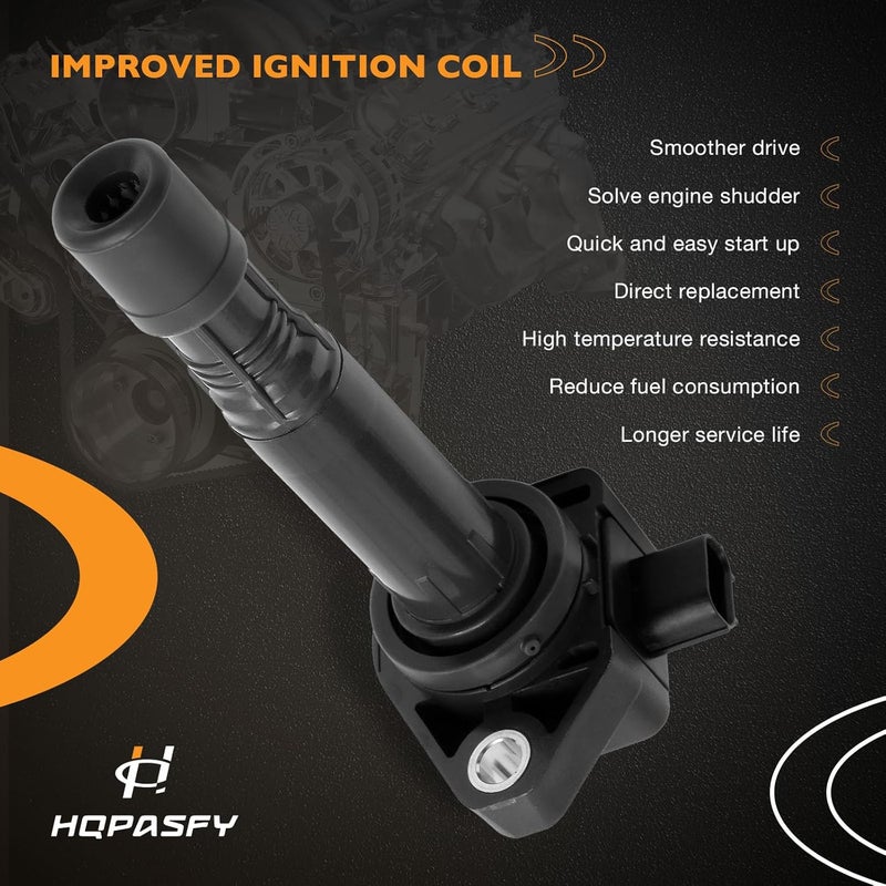 HQPASFY Ignition Coil Pack Set of 6Pcs for Acura MDX RDX Honda Pilot 3.5L 3.7L V6 - Image 3