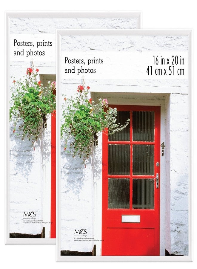 MCS 16x20 Inch Elite Poster Frame (2pk), White (65672) - Image 1