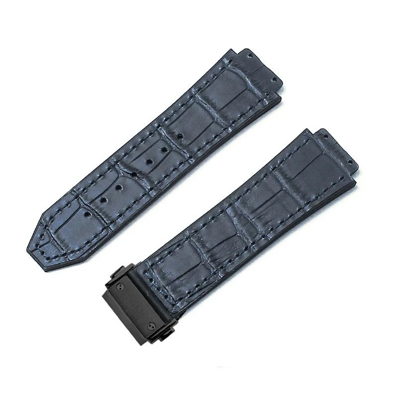 Bluejw Genuine Leather Watch Band Replacement for HB Big-bang Series, Crazy Horse Cowhide Strap 19mm x 26mm - Image 1