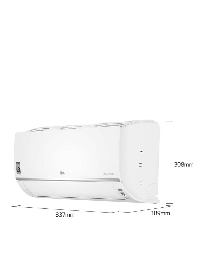LG Dual Cool Split Inverter Air Conditioner, 2.25 HP, Cooling Only LG-S4NQ18KL2MD White - Image 3