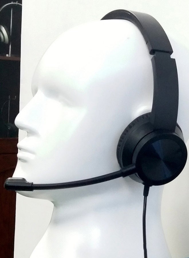 DUNISO Lightweight Type C Headset with Mic, Wired Over Ear Headphone for Call Center, Noise Cancelling Microphone , Ear Mask Filler with High Quality Sponge , Volume Control,Comfortable Wearing Design for PC,Study,Office - Image 4