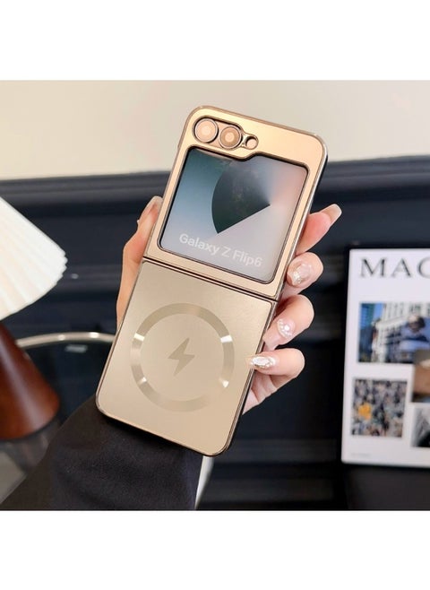 For Samsung GalaxyZflip6 Folding Electroplating Magnetic W25 Business Simple For Huawei Pura X Phone Case-Color:Gray-Applicable Models:Samsung Zfold4/w23 Big Hole
