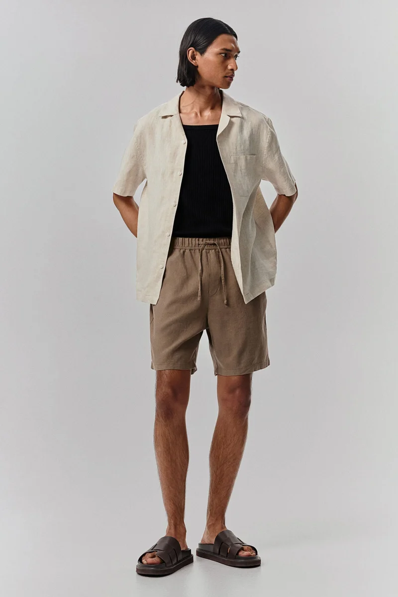 H&M Relaxed Fit Linen-blend shorts