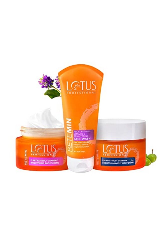 Lotus Professional Retemin Retinol + Vitamin C Day Night Combo ; Day Cream 50G ; Night Cream 50G ; Face Wash 100Ml ; 200G  - Image 2