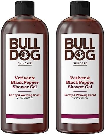 Bulldog Skincare Vetiver Black Pepper Shower Gel for Men Natural Refreshing Mens Shower Gel 500 ml - Image 1