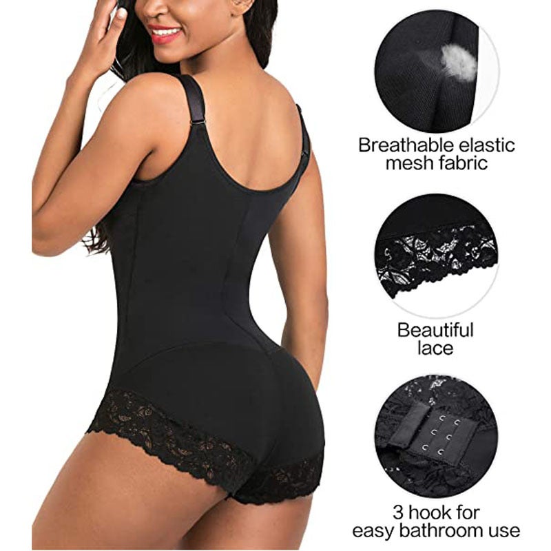 New One-Piece Corset, Tummy-Tightening Butt-Lifting Bodysuit, Body-Shaping Underwear, One-Piece Triangle Zipper Shapewear - Image 4