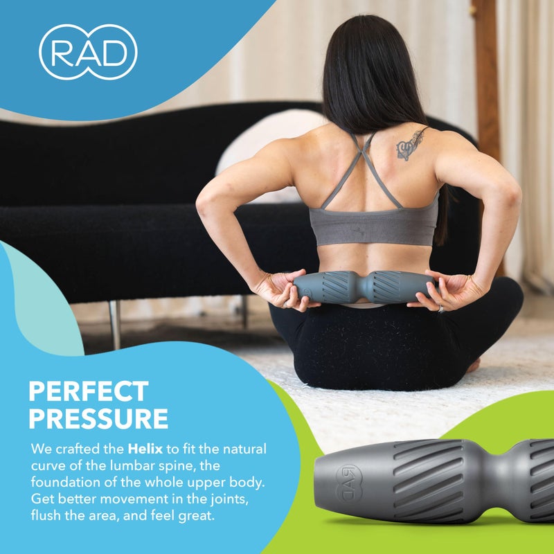 RAD Helix â€“ Compact High-Density Exercise Foam Roller â€“ Deep Tissue Myofascial Release for Back, Quads, Hamstrings & More â€“ Muscle Recovery Tool for Stretching & Mobility - Image 5