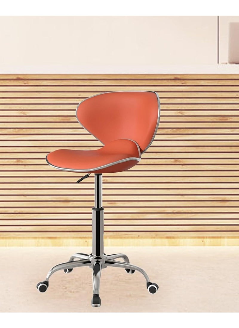 DubaiGallery Modern Kitchen Barstool Bar Chairs Round Velvet Seat with Backrest and Metal Legs, Breakfast Dining Stool for Kitchen Counter Comfy Bar Stool 1 Piece  - Image 3
