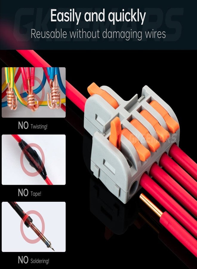 GKEEMARS 10Pcs Mini Electrical Wire Connectors, Diy Splice In 4/6/8/9/10 Way End Terminal Block Connectors (1 In 5 Outlets, Nylon) - Image 3