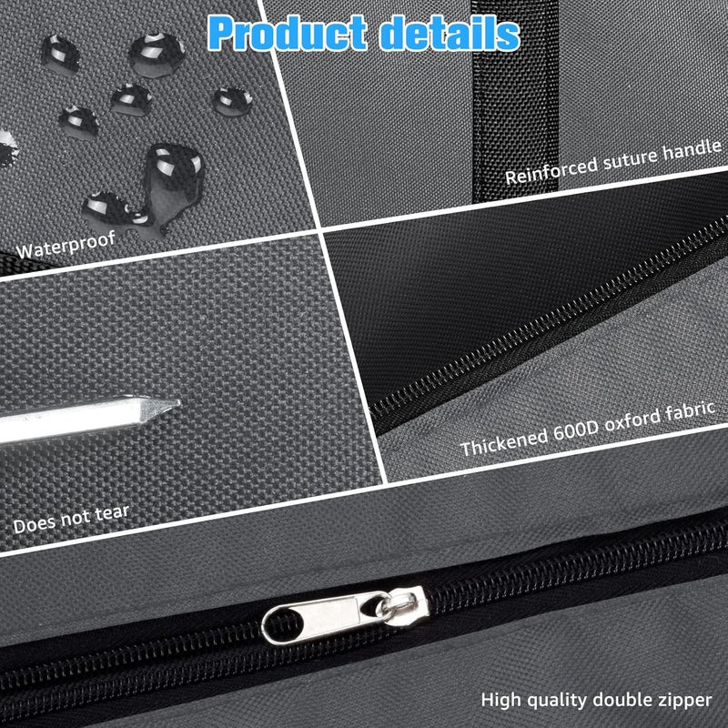 4 Pack 110L Large Clothes Storage Bag, Oxford Fabric Strong Storage Moving Bags with Zips, Under Bed Storage Box with Lid for Duvet, Blankets, Laundry - Image 2