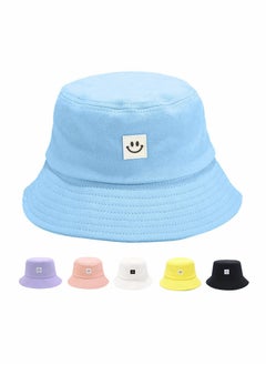 Bucket Hat Summer Travel Bucket Cap Beach Sun Hat Smile Visor for Women Men Teens (Smiling Face)