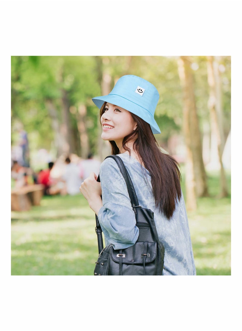 SYOSI - Bucket Hat Summer Travel Bucket Cap Beach Sun Hat Smile Visor for Women Men Teens (Smiling Face) - Image 1