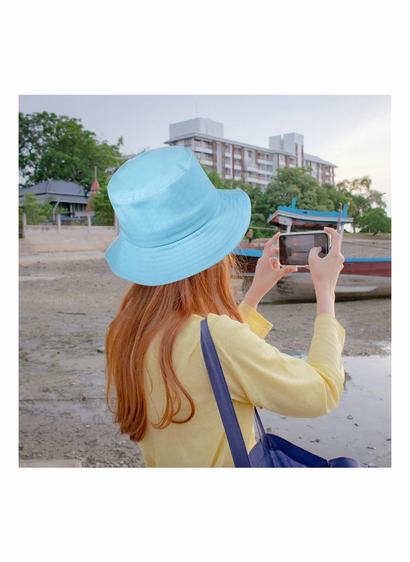 SYOSI - Bucket Hat Summer Travel Bucket Cap Beach Sun Hat Smile Visor for Women Men Teens (Smiling Face) - Image 1