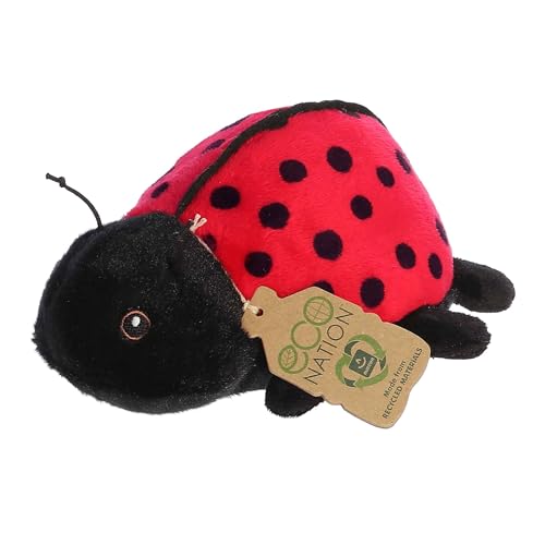 Aurora® Responsibly Made Eco Nation™ Eco Softies™ Ladybug Stuffed Animal - Ideal for Playtime Adventures - Perfect for Birthdays or Just Because - Red 6 Inches - Image 1
