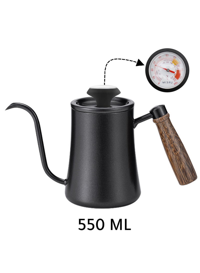 MIBRU V60 Pour Over Premium Drip Coffee Maker Kit – 14-Piece Complete Specialty Coffee Brewing Set Includes Built-in Glass Coffee Pot, Precision Thermometer, Electric Coffee Bean Grinder, Gooseneck Slim Neck Kettle for Perfect Pour Control, Coffee Sharing Pot, V60 Zigzag Dripper, Paper Coffee Filters, Bean Weighing Tray, Fine Mist Spray Bottle for Bloom Control, Measuring Spoon for Accurate Dosing, Reusable Travel Coffee Bag, Stylish Coffee Mug, and Cleaning Accessories – Ideal for Manual Hand Drip Brewing at Home, in the Office, or by Professional Baristas – Perfect Gift for Coffee Enthusiasts and Third Wave Coffee Lovers Seeking Full Flavor Extraction and Craft Experience - Image 4