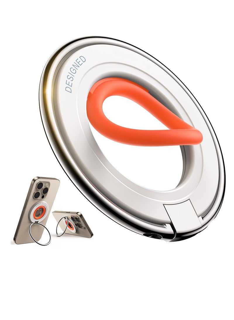 SYOSI حامل هاتف مغناطيسي متين من السيليكون مع حامل حلقي للهاتف متوافق مع الشحن اللاسلكي لهاتف iPhone 15 14 13 12 Pro Max Plus وجميع الهواتف الذكية الأخرى - Image 1