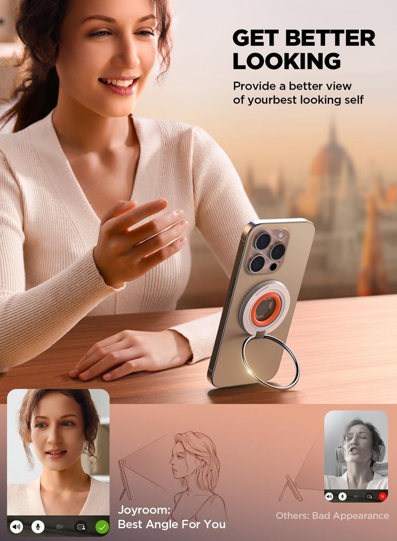 SYOSI حامل هاتف مغناطيسي متين من السيليكون مع حامل حلقي للهاتف متوافق مع الشحن اللاسلكي لهاتف iPhone 15 14 13 12 Pro Max Plus وجميع الهواتف الذكية الأخرى - Image 5