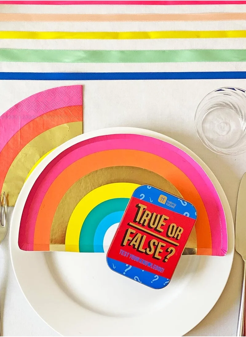 توكينج تيبلز Brights Shaped Plate, With Foil 12pack