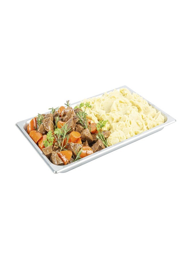 ريستورنت وير صينية فندقية مثقبة من ريستورانت وير، قطعة واحدة، كاملة الحجم، مضادة للانحشار، عمق 1.2 بوصة، قابلة للتجميد، مصنوعة من الفولاذ المقاوم للصدأ عيار 24، غطاء صينية البخار يُباع منفصلاً، للاستخدام في المطابخ التجارية وفعاليات تقديم الطعام - Image 1